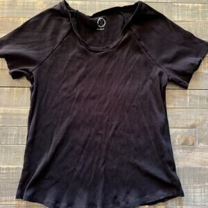 Maurices‎ 24/7 Black Fitted Scoop Neck Ribbed Top Size 2X